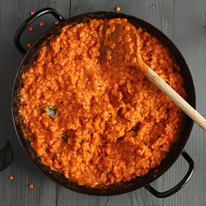 Dhal mit roten Linsen (vegan)