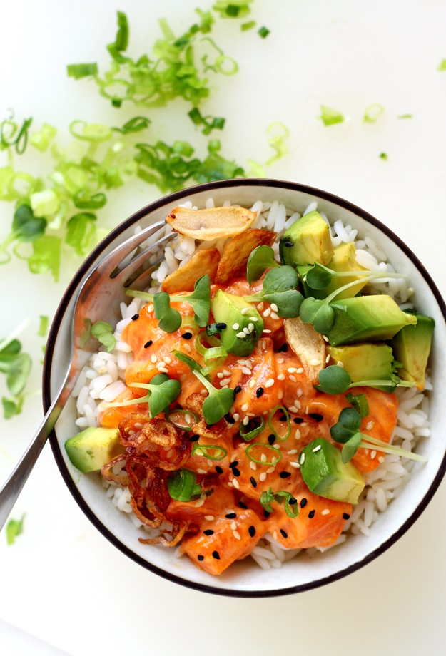 Ahi Poke Bowl Spicy Mayo