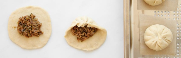 HEMOTON Baozi Maker – 2 Stück Kunststoff-Teigtaschenformen, Blütenform, 9,5x9,5x3,5 Cm – Für Dim Sum & Gedämpfte Brötchen
