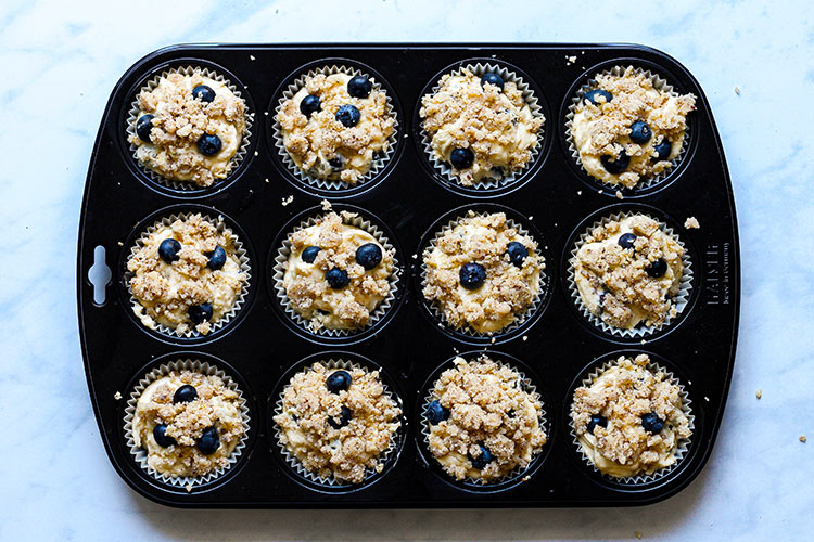 Blueberry Muffins mit Streuseln Rezept