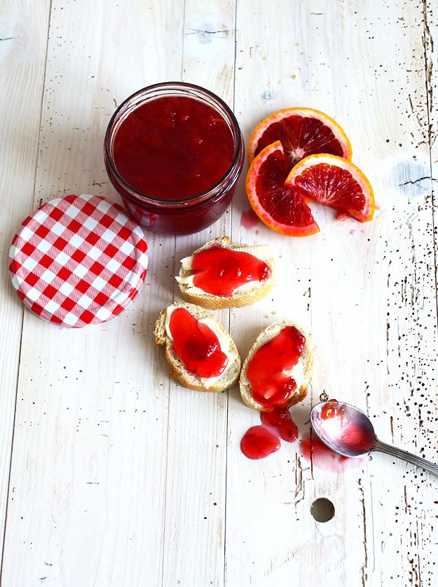 Blutorangenkonfitüre mit Aperol