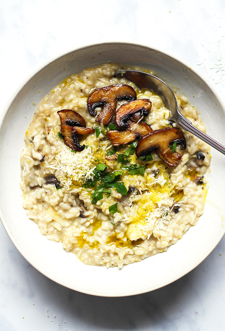 Cremiges und einfaches Champignon Risotto Rezept