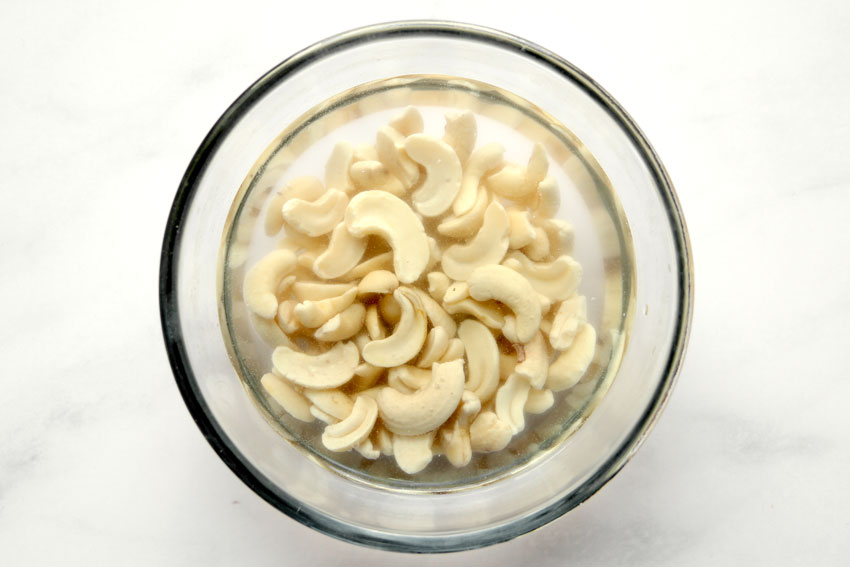 Eingeweichte Cashewkerne