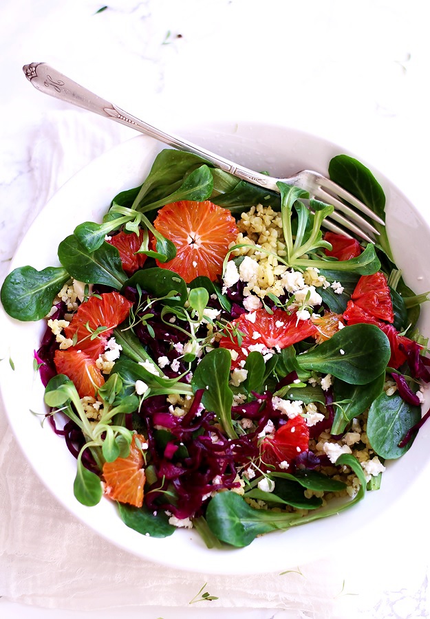 Feldsalat mit Bulgur und Blutorangen » Taste of Travel