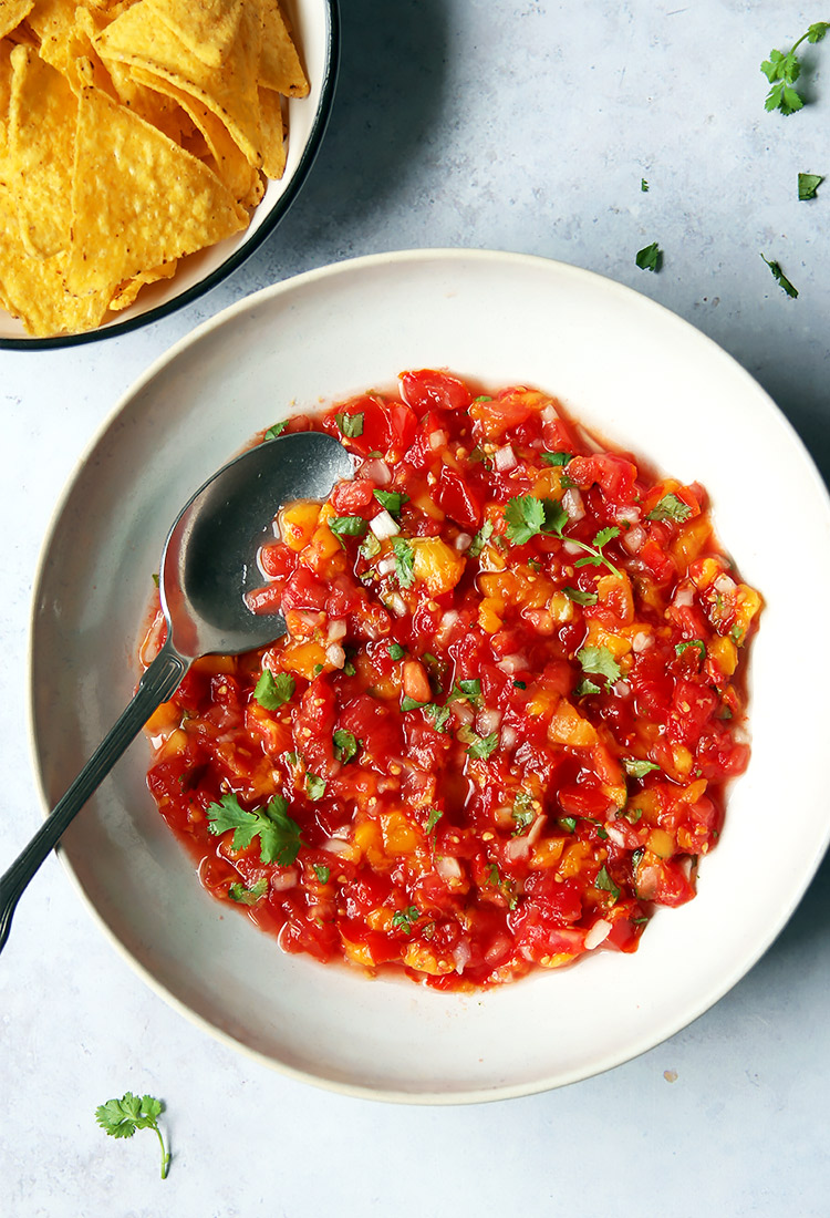 Fermentierte Pfirsich Tomaten Salsa Rezept