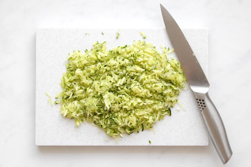 Geriebene Zucchini
