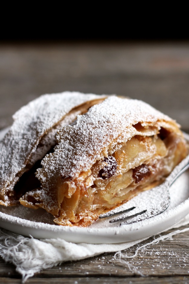 Gezogener Apfelstrudel ohne Ei Rezept