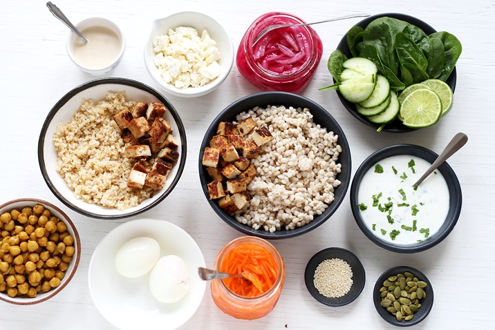 Zutaten für Grain Bowls