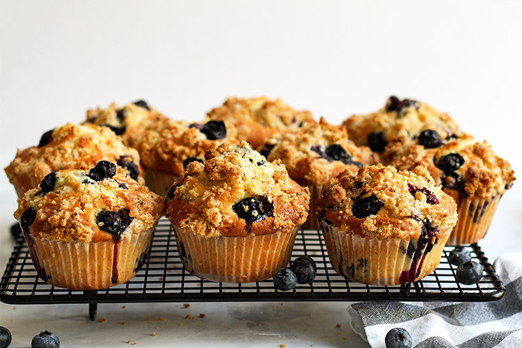 Hohe Blueberry Muffins Rezept