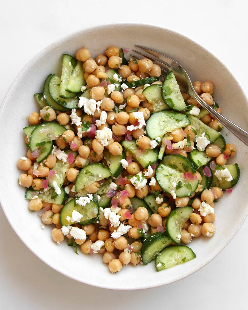 Kichererbsen Gurken Salat