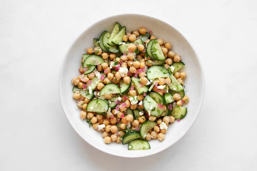 Kichererbsen Gurken Salat