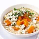Kürbis Risotto mit Kräuter-Frischkäse Rezept