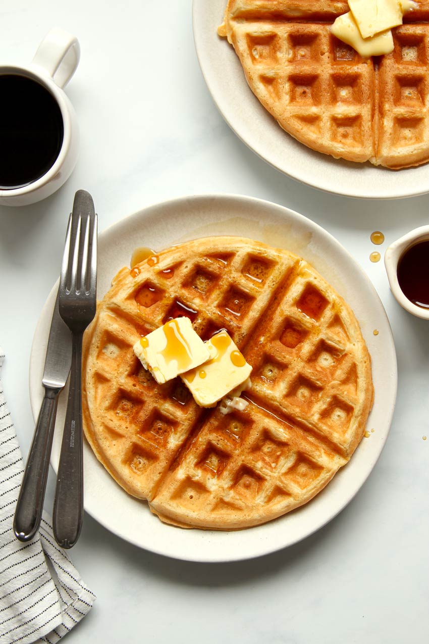 Belgische Waffel mit Ahornsirup