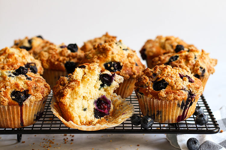 Luftige Blueberry Muffins Rezept