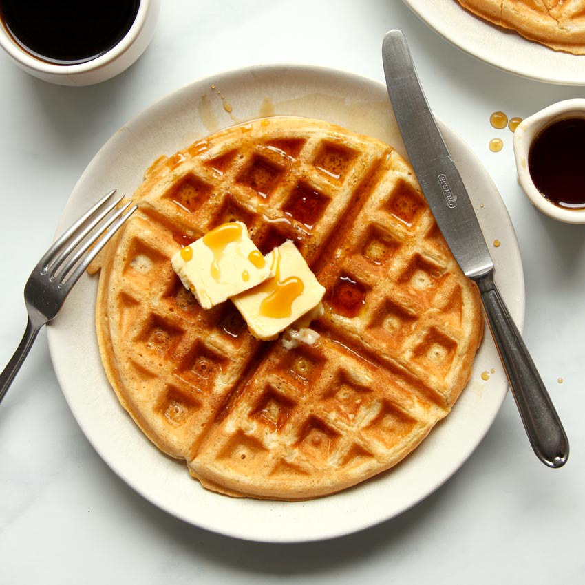 Belgische Waffel mit Ahornsirup