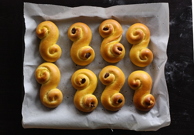 Lussekatter gebacken