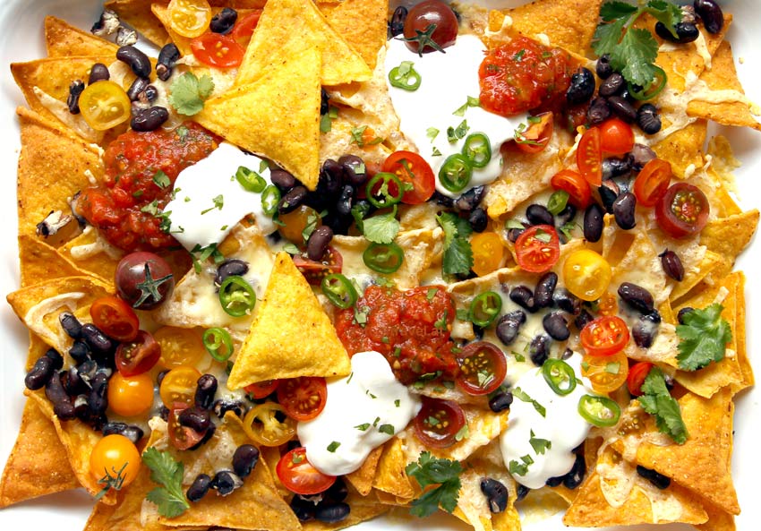 Überbackene Nachos