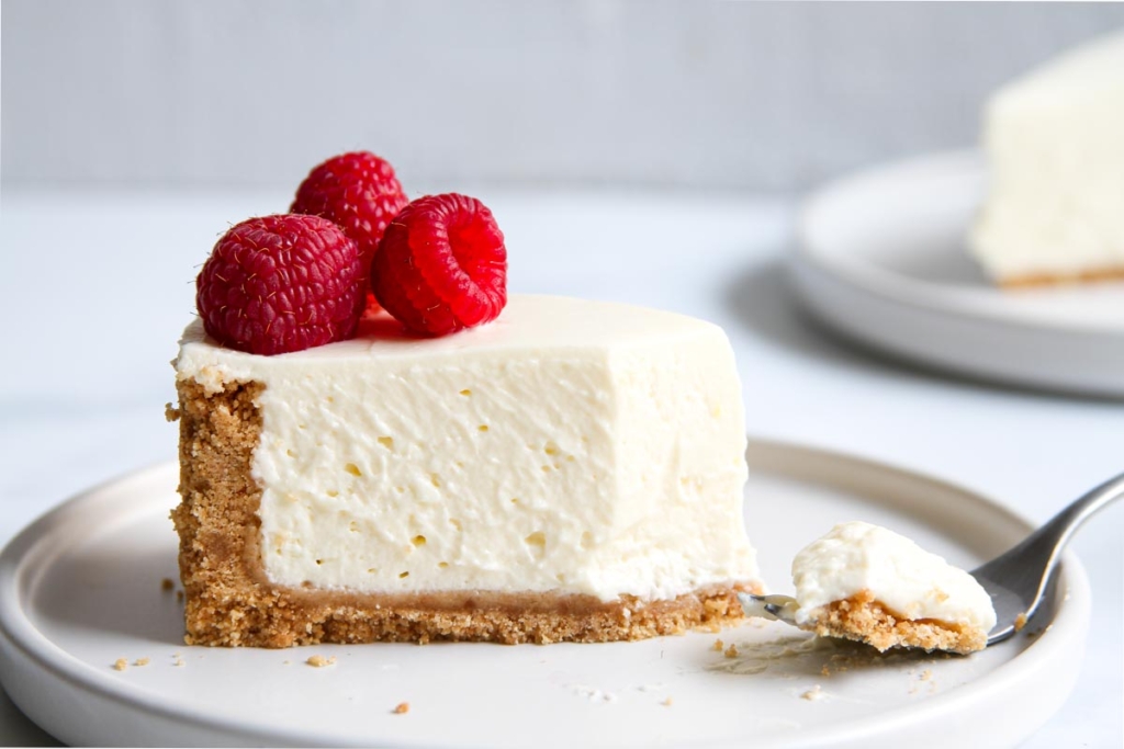 Stück Cheesecake