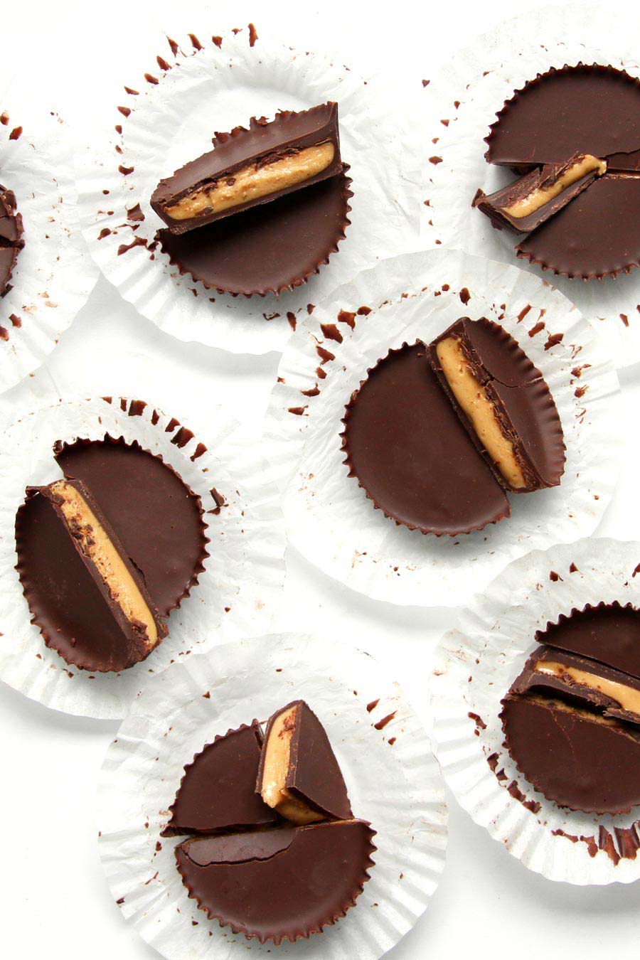 Peanut Butter Cups halbiert