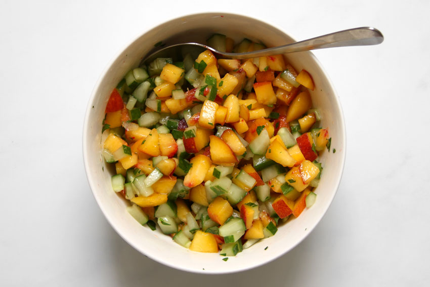 Pfirsich Gurken Salsa Rezept