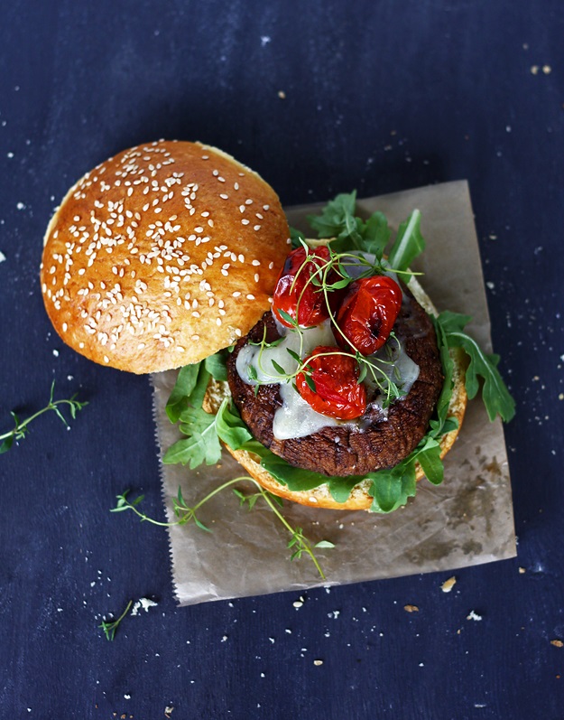 Portobello Burger mit selbstgemachten Brioche-Buns