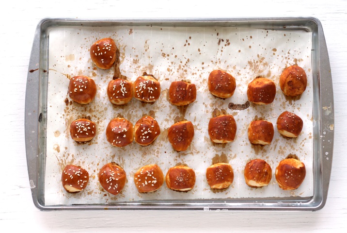 Pretzel Bites mit Wasser + Natron pepinselt