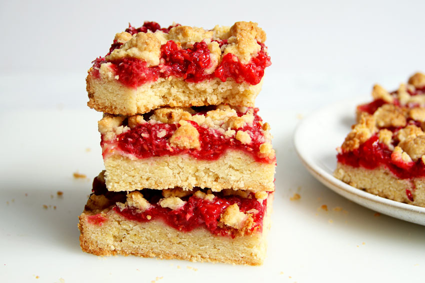 Himbeer Crumble Bars