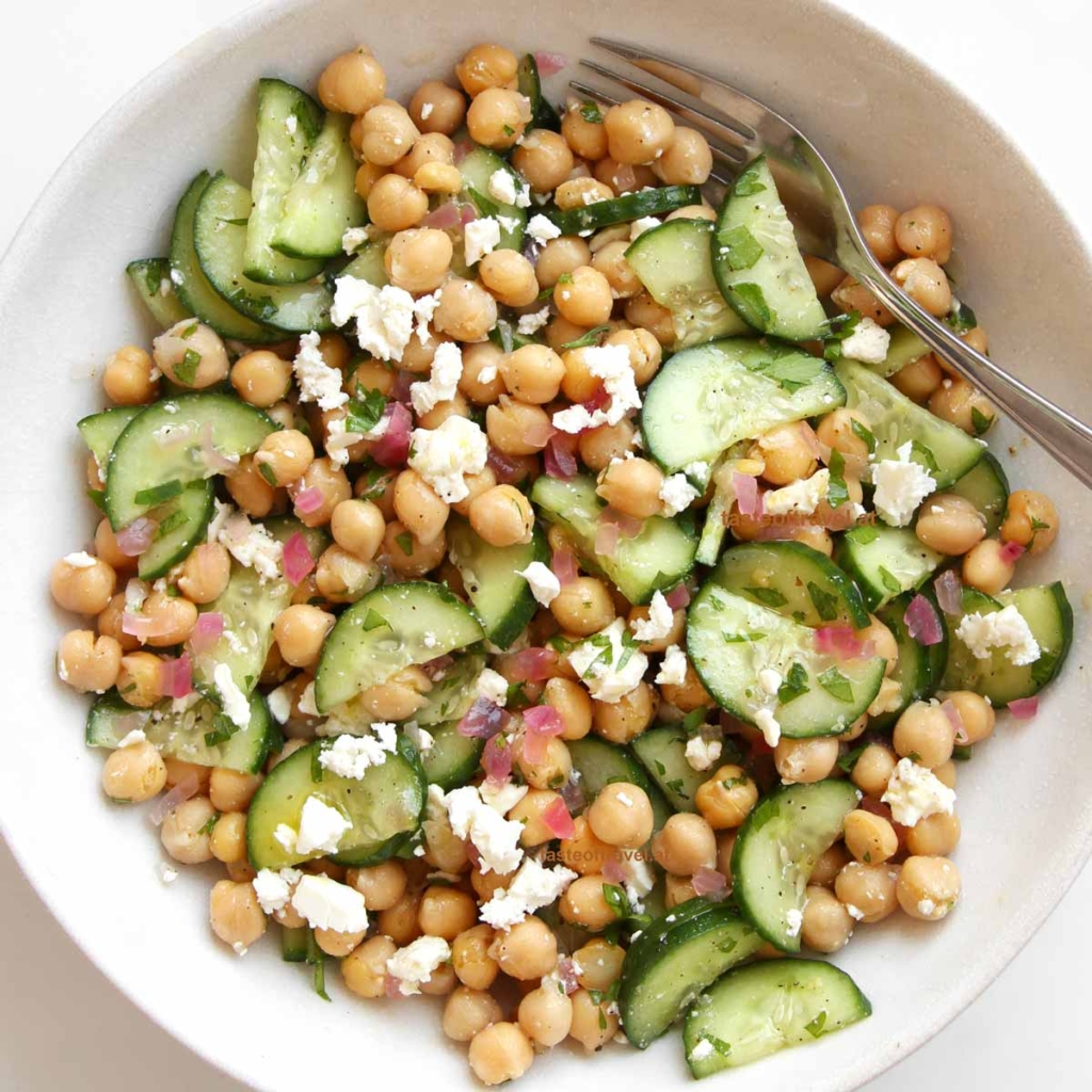 Kichererbsen Gurken Salat