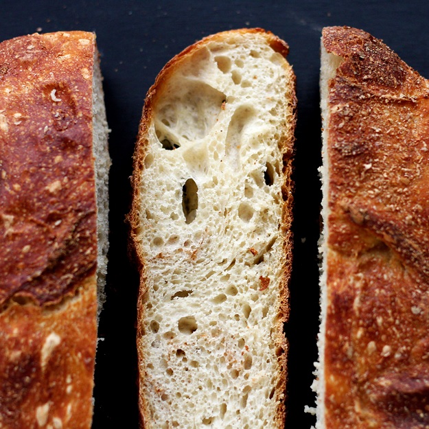 No-knead Sauerteigbrot (ohne Kneten und Falten)