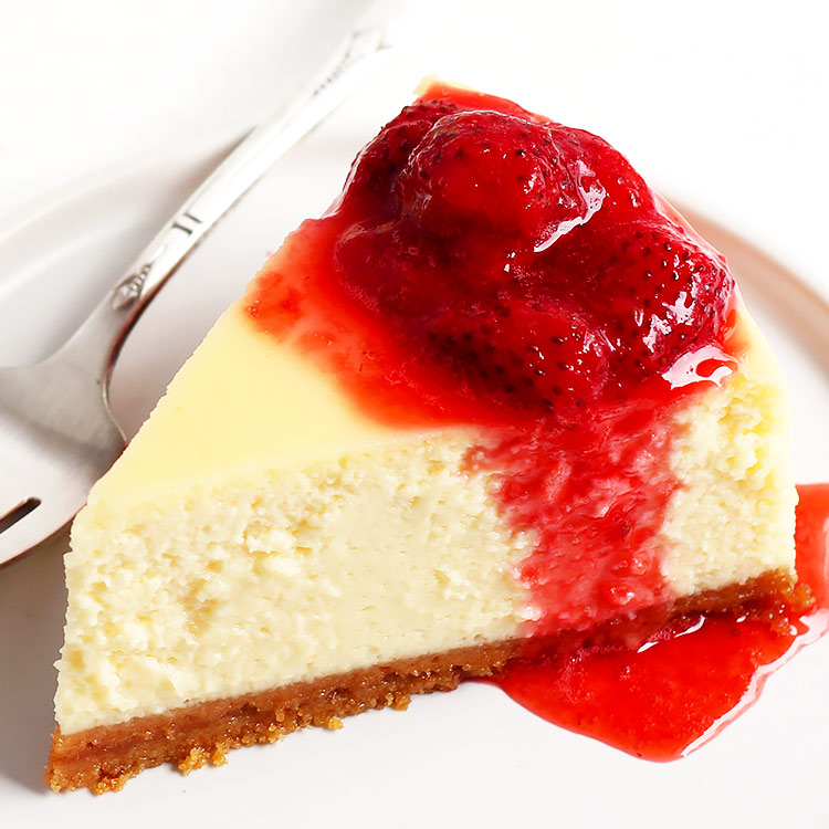 Rezept Original New York Cheesecake mit Erdbeersauce