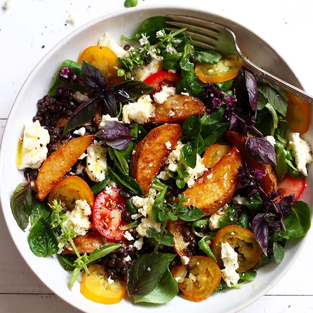 Rezept Potato Wedges Salat mit Linsen