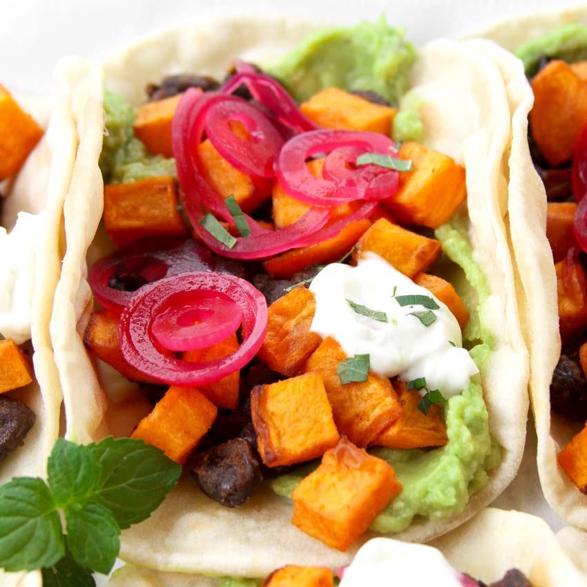 Süßkartoffel Tacos