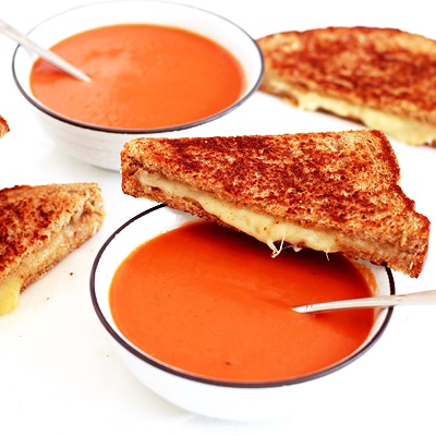 Tomato Soup mit Grilled Cheese Sandwich