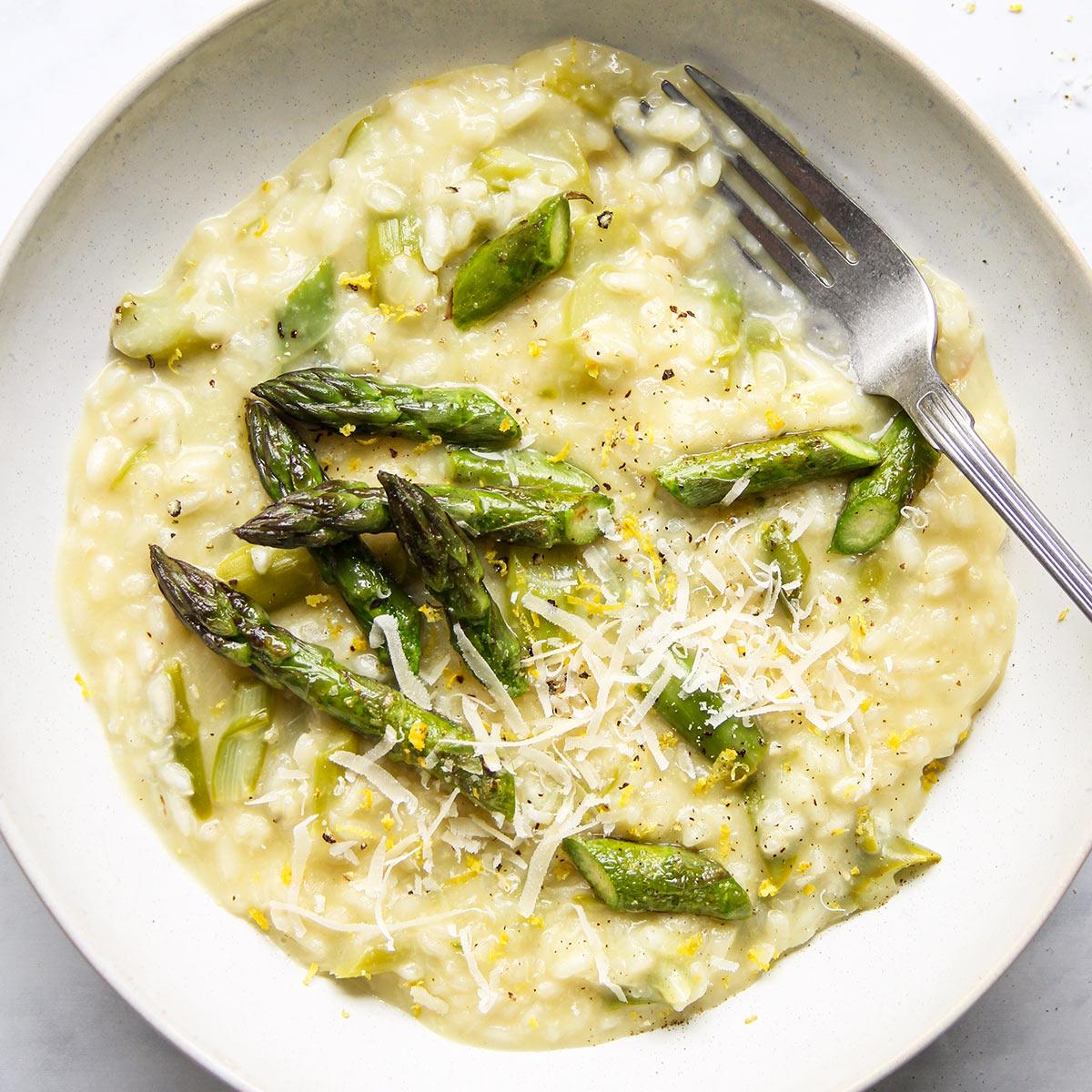 Cremiges Spargelrisotto