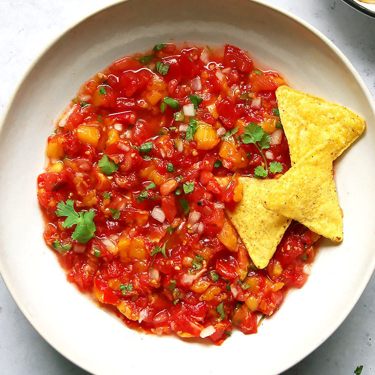 Fermentierte Tomaten Pfirsich Salsa