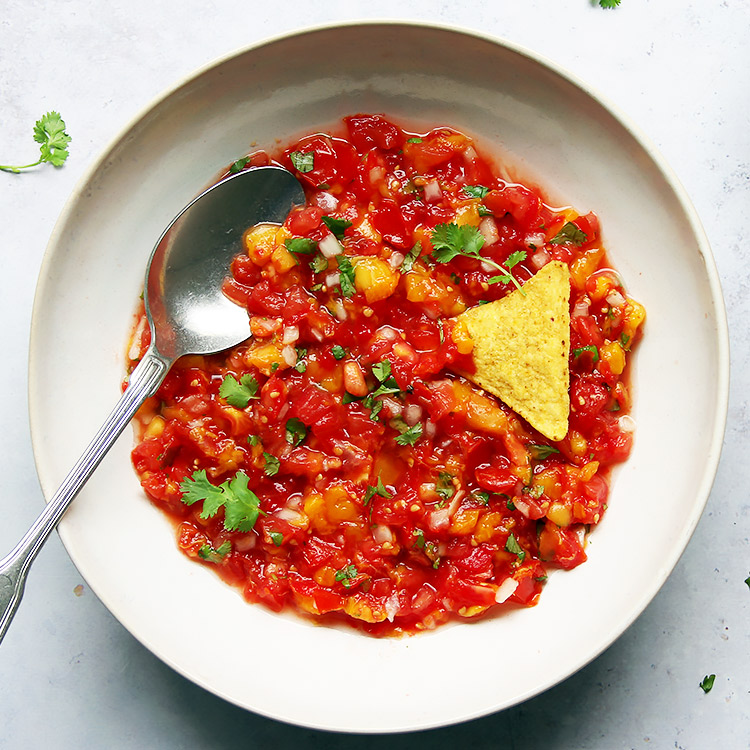 Rezept fermentierte Tomaten Pfirsich Salsa