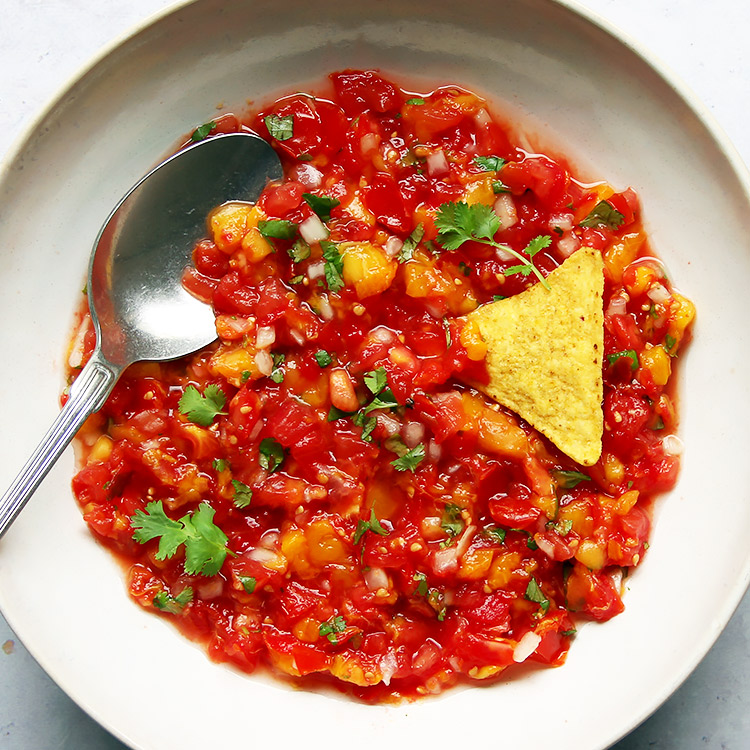 Fermentierte Tomaten Pfirsich Salsa - fertig in 2 Tagen » Taste of Travel