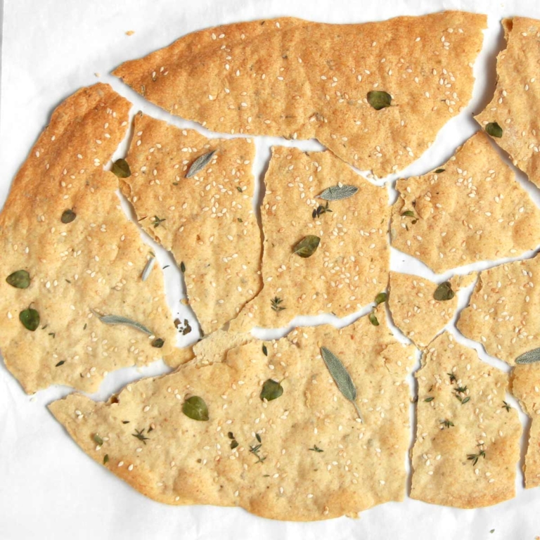 Knusprige Sauerteig Cracker