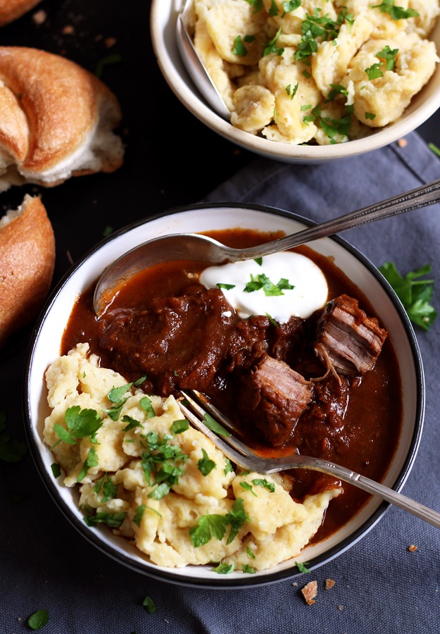 Rindsgulasch dicker Gulaschsaft Rezept