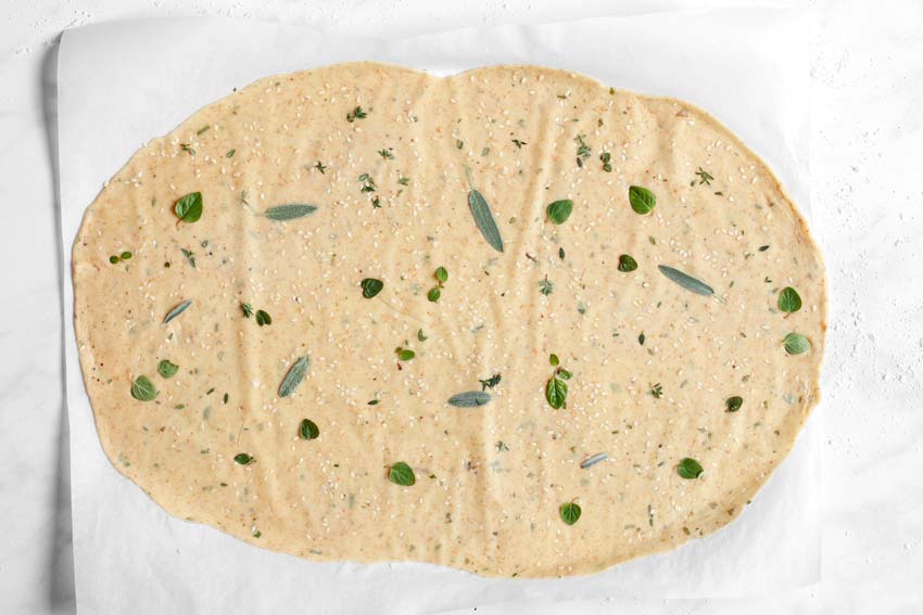 Sauerteig Cracker ungebacken