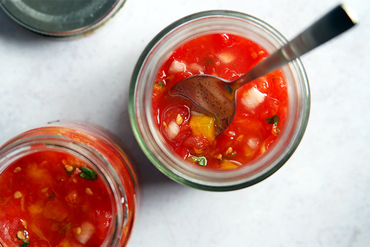 Schnell fermentierte Tomaten Salsa Rezept