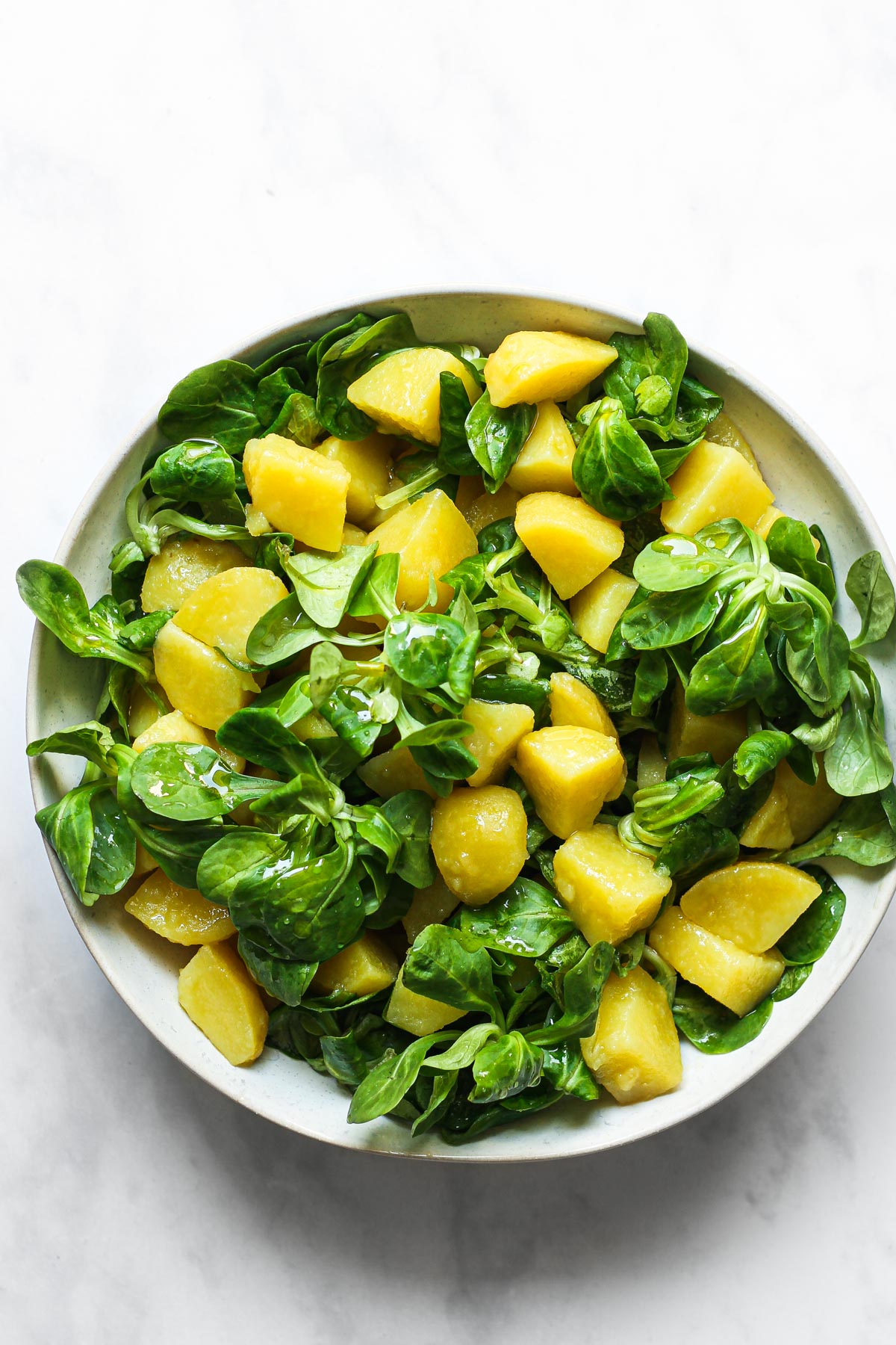 Schneller Erdäpfel Vogerlsalat Rezept