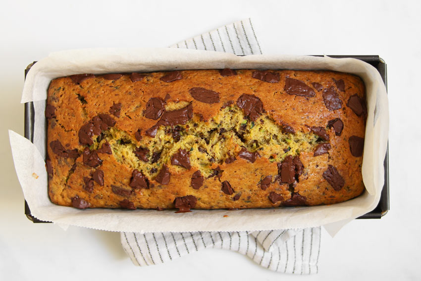 Gebackenes Zucchini Schoko Bread