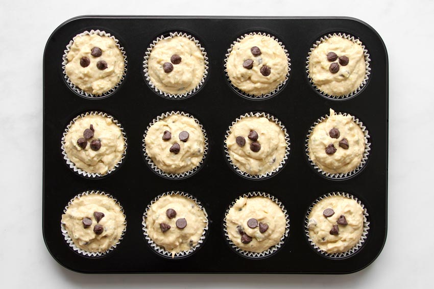 Schoko Zucchini Muffins in Form
