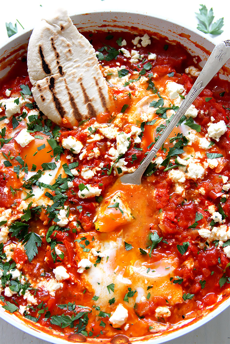 Shakshuka mit frischen Tomaten Rezept