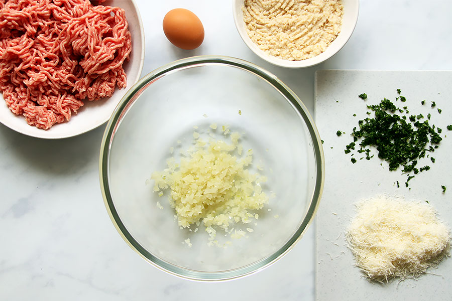 Zutaten für Spaghetti and Meatballs