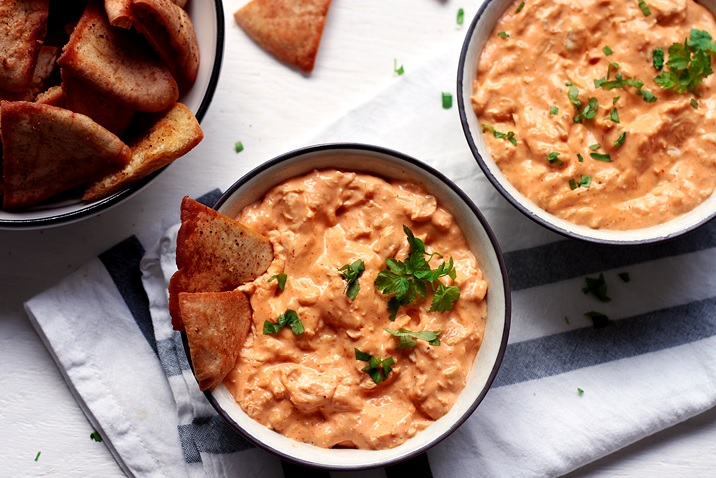 Superbowl Food Buffalo Chicken Dip