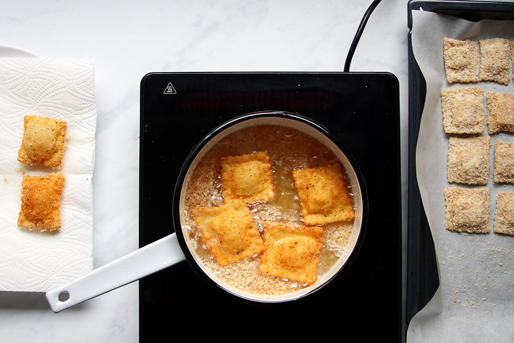 Toasted Ravioli mit Käse Rezept