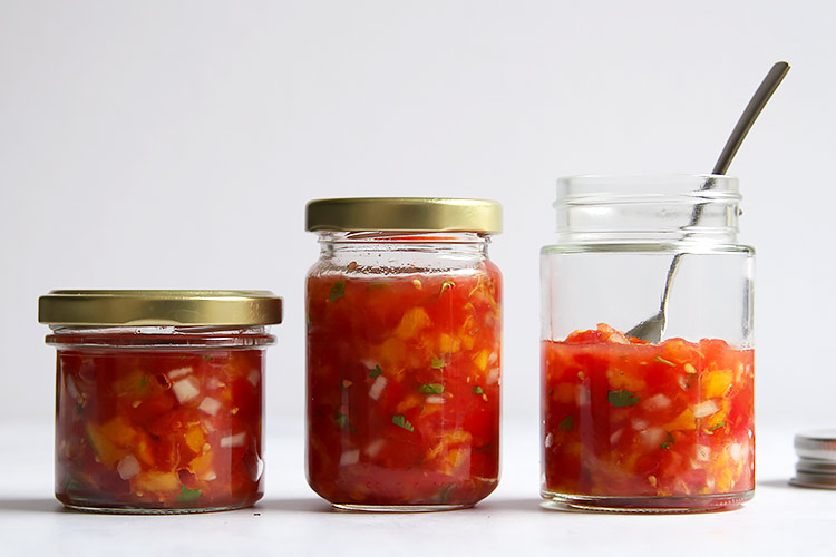 Tomaten Pfirsich Salsa fermentiert Rezept