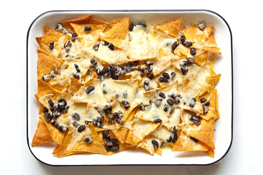 Nachos mit Bohnen und Käse